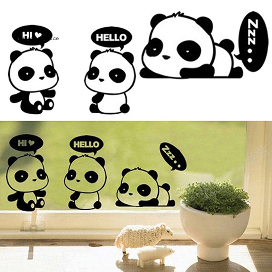 Miếng Dán Tường Trang Trí Hình Gấu Trúc Đáng Yêu