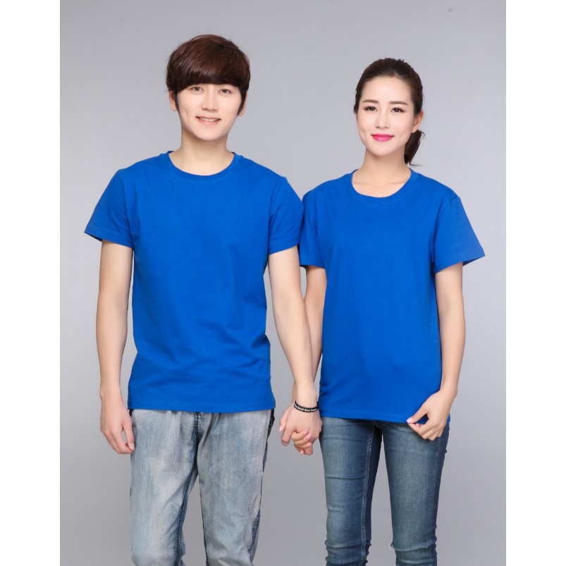 Áo Thun Trơn Lapi VN Màu Xanh Coban Cổ Tròn Size XL-3XL, Thun Cotton Co Dãn 4 Chiều, Dày, Đẹp, nam nữ đều mặc được, phon