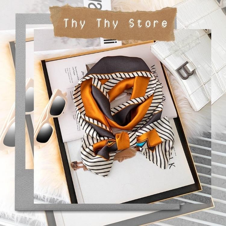 Khăn lụa cà vạt nhiều mẫu 15X150 THY THY STORE chất bandana lụa đẹp