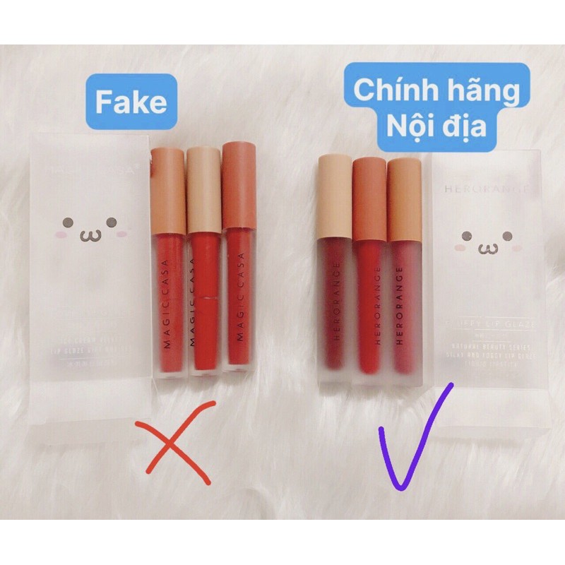 [Chính Hãng] Set 3 Cây Son Kem Lì Herorange Fluffy Lip Glaze | BigBuy360 - bigbuy360.vn