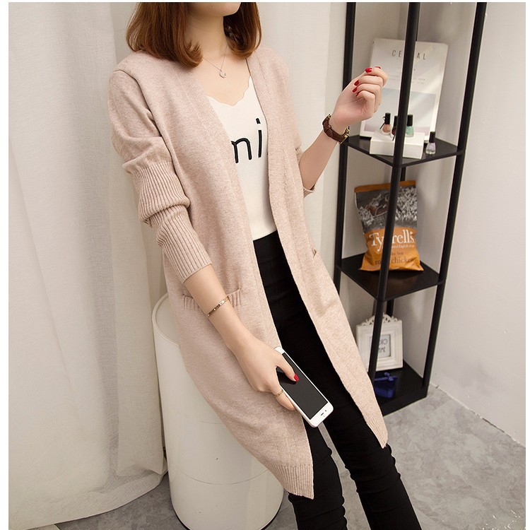 ÁO CARDIGAN TAY BO DÁNG DÀI - HÀNG QUẢNG CHÂU L1 | BigBuy360 - bigbuy360.vn