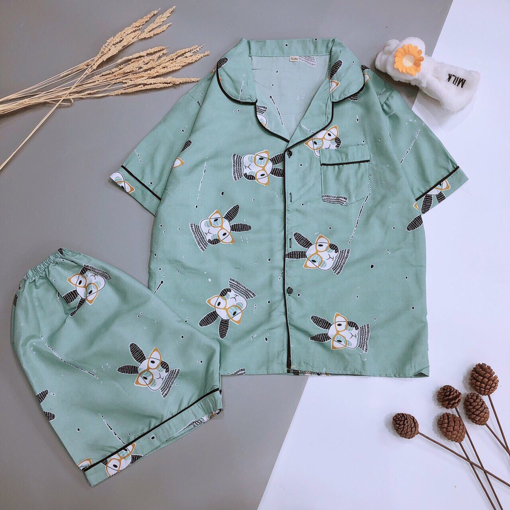 Bộ đồ mặc nhà pijama ngắn hot trend-Thu Thảo shop.