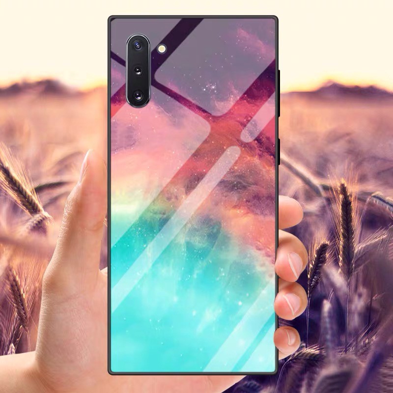 Ốp lưng mặt kính cường lực họa tiết trời sao cho Samsung Note 10 Plus S9 S10 Plus Note 8 Note 9 | BigBuy360 - bigbuy360.vn