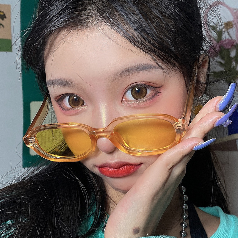 Kính Mát Thiết Kế Gọng Hình Oval Kiểu Dáng Hàn Quốc Cho Nữ