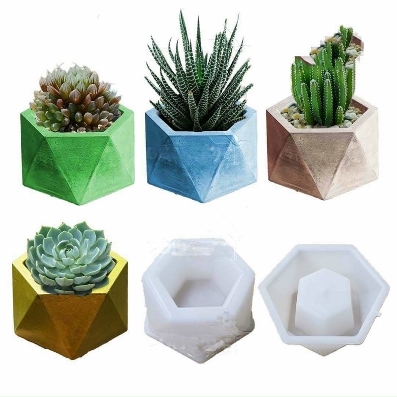 Khuôn đúc chậu cảnh mini chậu sen đá để bàn mẫu mới