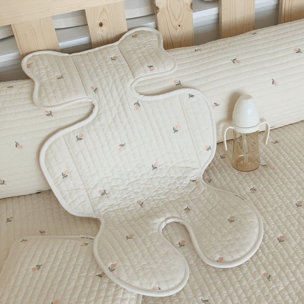[HÀNG LOẠI 1]Đệm xe đẩy, tấm lót xe cho bé chất cotton thoáng khí mềm mại, phong cách Hàn Quốc đáng yêu