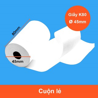 Giấy in hóa đơn Shop đồ công nghệ OnePaper K80 Ø 45mm
