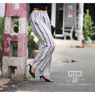 Quần Linen ống rộng 9 tấc lật lai