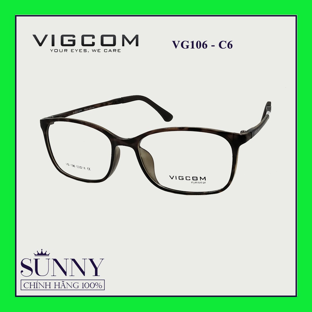 Gọng kính thời trang VIGCOM VG106 chính hãng, thiết kế dễ đeo bảo vệ mắt