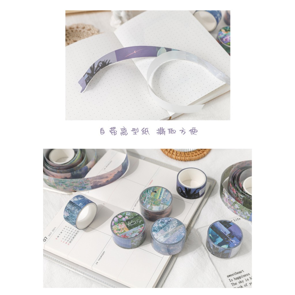 Cuộn băng keo giấy Light Island Dòng cơ bản Washi Tape Pocket Diary M159