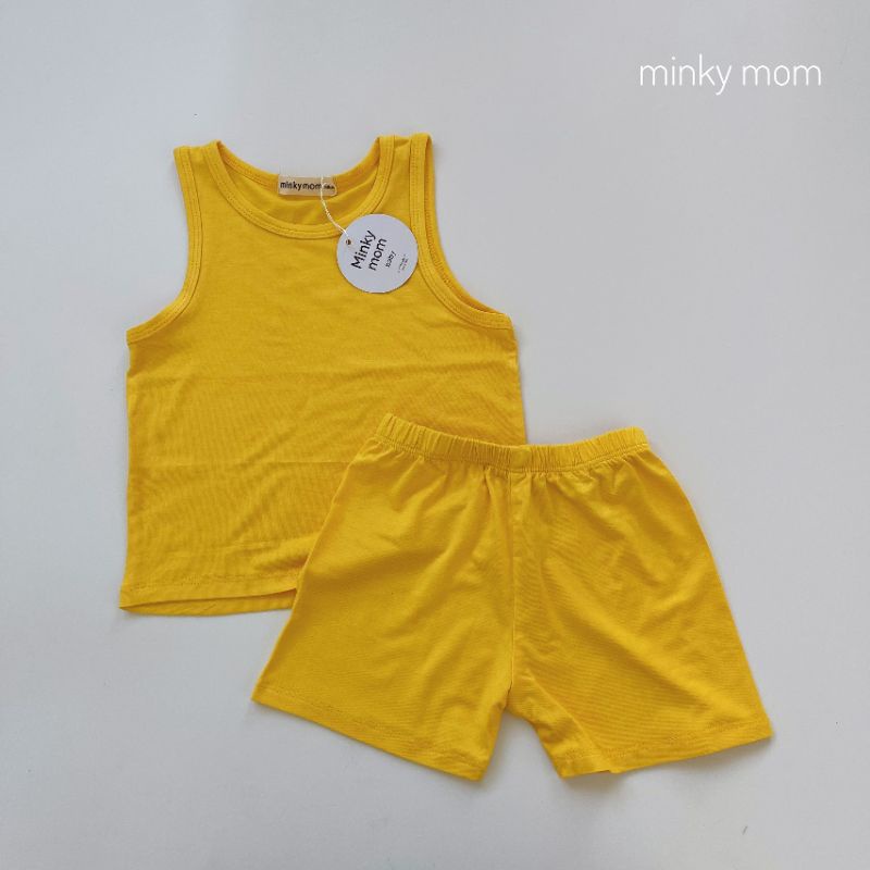 Bộ Ba lỗ Màu Trơn thun lạnh SIZE ĐẠI TỪ 20-32KG MINKY MOM cho bé trai bé gái
