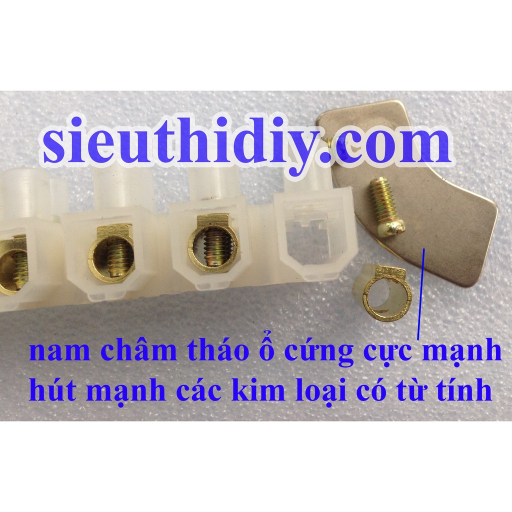 Cầu đấu dây vặn vít 60A-80A thanh 6 khớp bằng đồng nhựa trắng trong