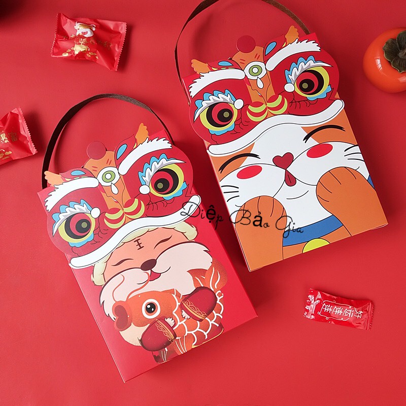 Hộp đựng bánh/kẹo Kỳ Lân (2 mẫu)