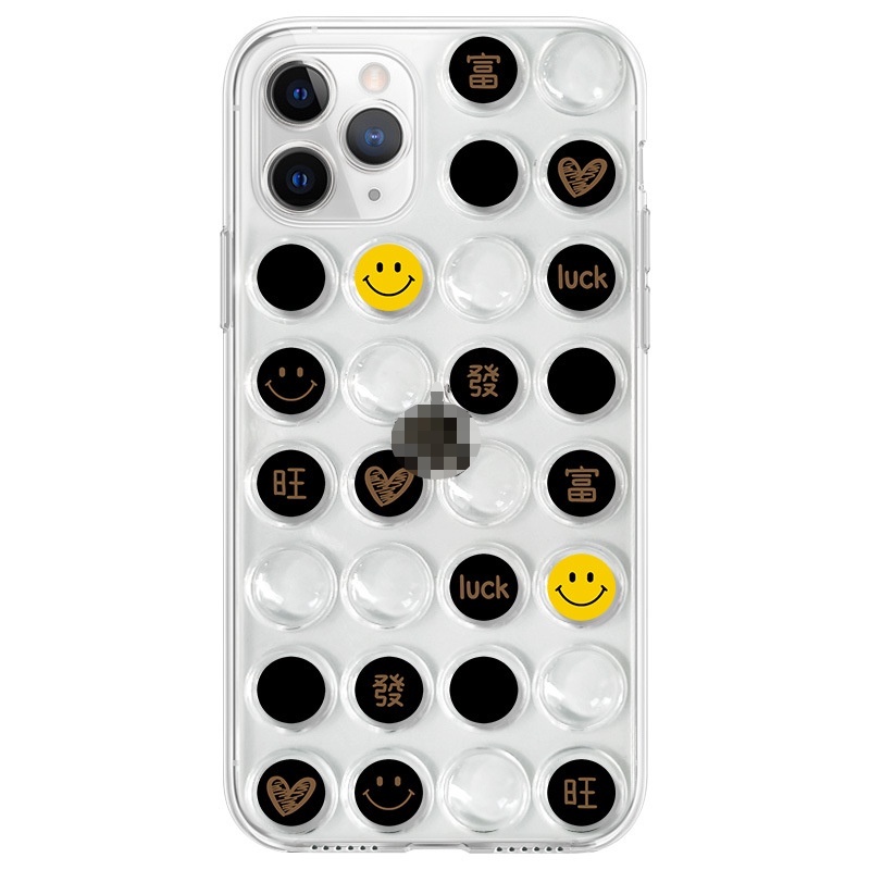 Ốp lưng iphone Ốp Điện Thoại Trong Suốt Hình Mặt Cười/Chữ Cho iphone13Promax 6/6splus/7/7plus/8/8plus/x/xr/xs/11/12/13/pro/max/plus/promax Dinuo case