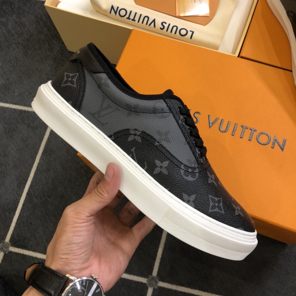 Giày lười da thật cao cấp Louis Vuitton LV mang phong cách thể thao và trẻ trung
