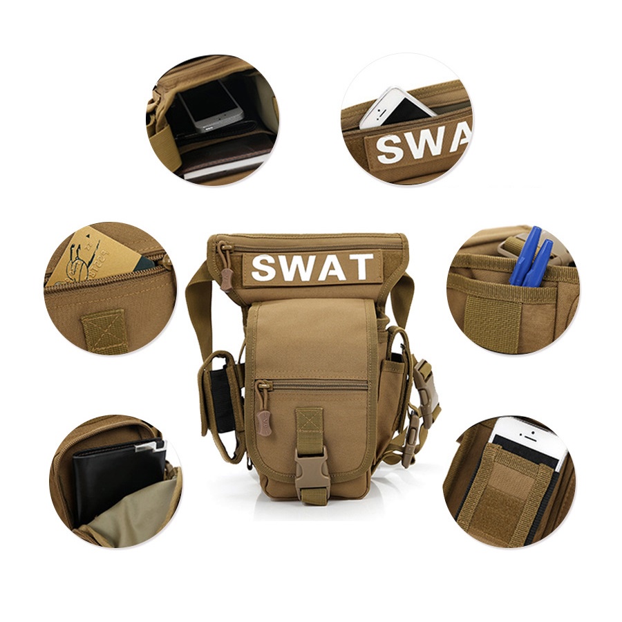 Túi Đeo Hông Đùi SWAT - Đi Phượt, Dã Ngoại Phong Các Lính