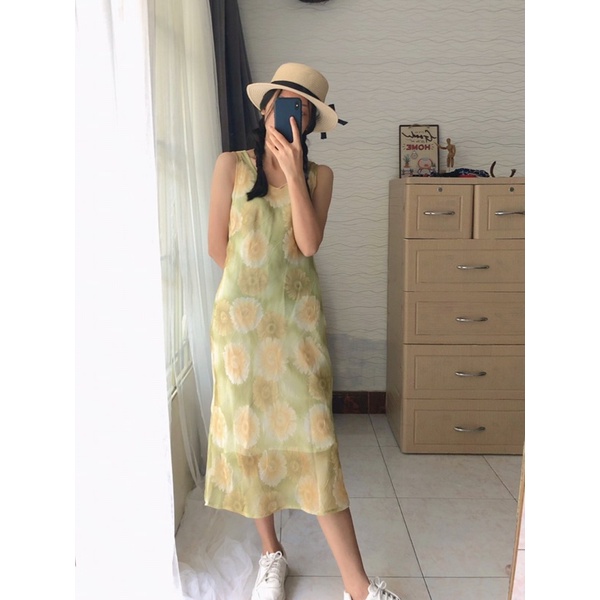 Đầm hoa dáng dài -DAM010