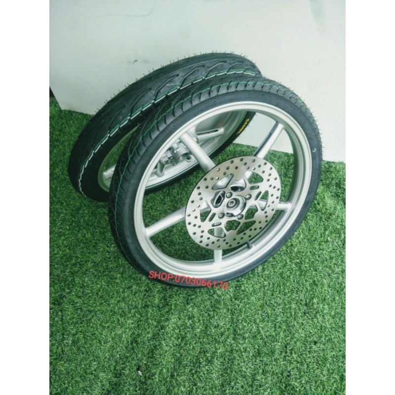 CẶP BÁNH MÂM ENKEI 1.4 1.6 GẮN XE EXCITER 150,135 VỎ CRV K RUỘT 60.70 KÈM ĐĨA TRƯỚC.