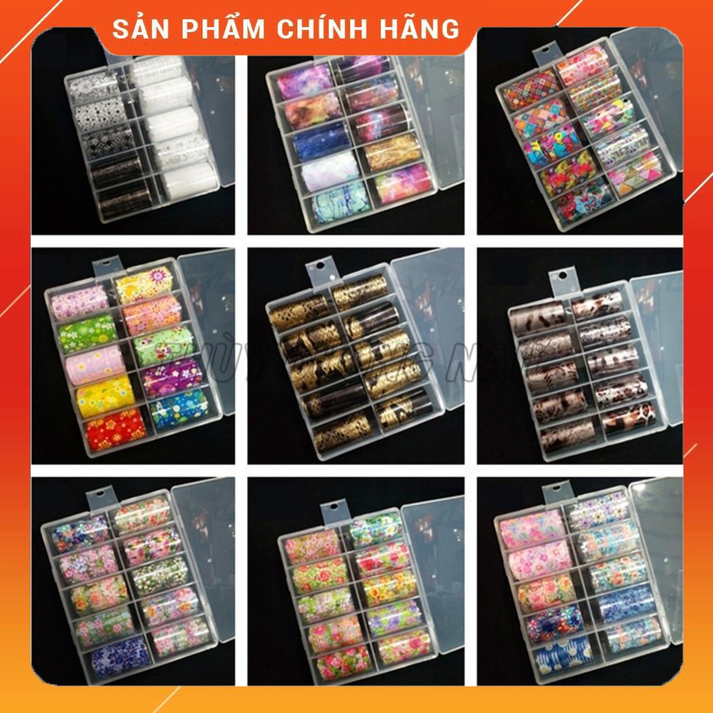 Set foil 10 kiểu 4cm x 100cm