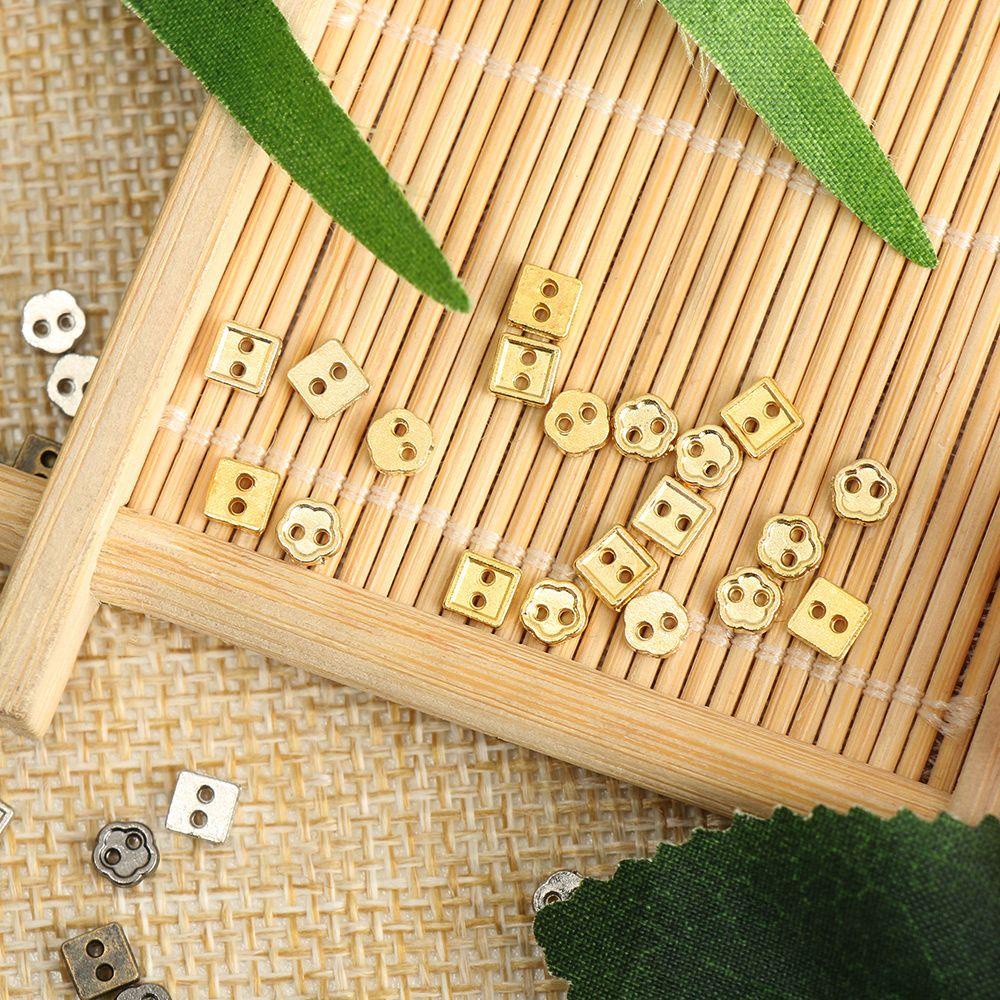 BEBETTERM Set 10 / 20 Nút Quần Áo Hình Vuông / Hoa Xinh Xắn Dành Cho Búp Bê