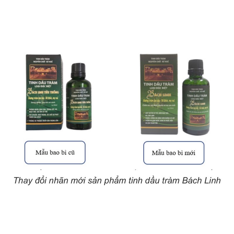 Chai lớn 50ml - Tinh dầu tràm Bách Linh (Tiêu Thống) (loại đặc biệt)