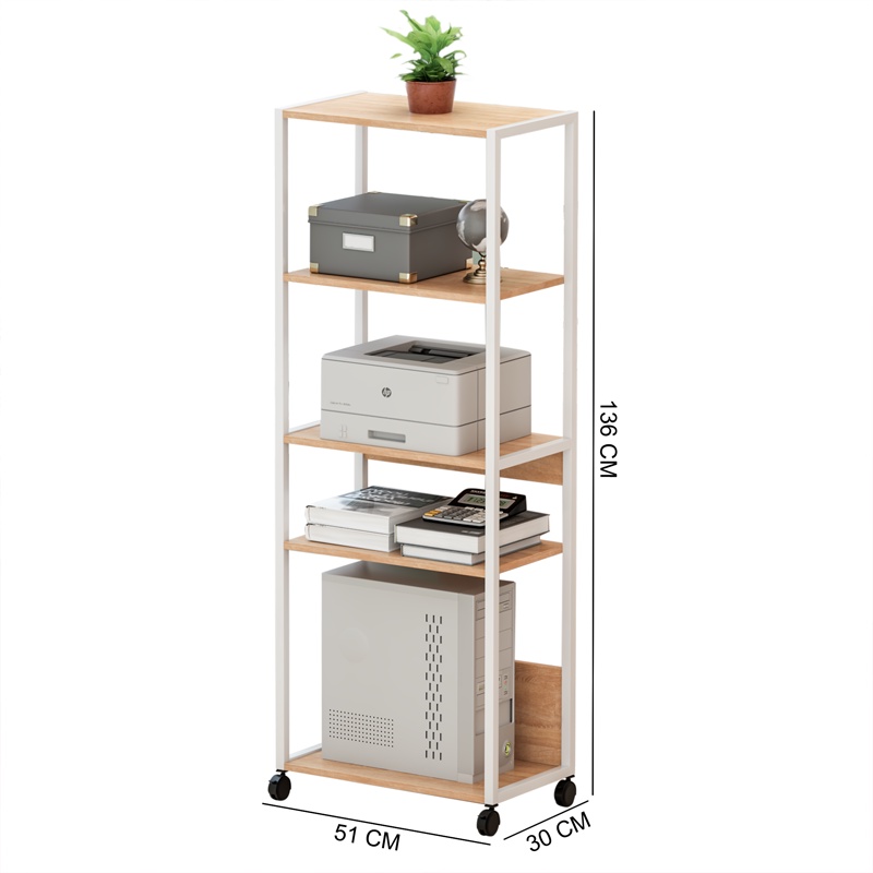 Kệ để hồ sơ sắp xếp tài liệu thiết bị văn phòng có bánh xe 360 di chuyển dễ dàng thương hiệu IGA - GM65