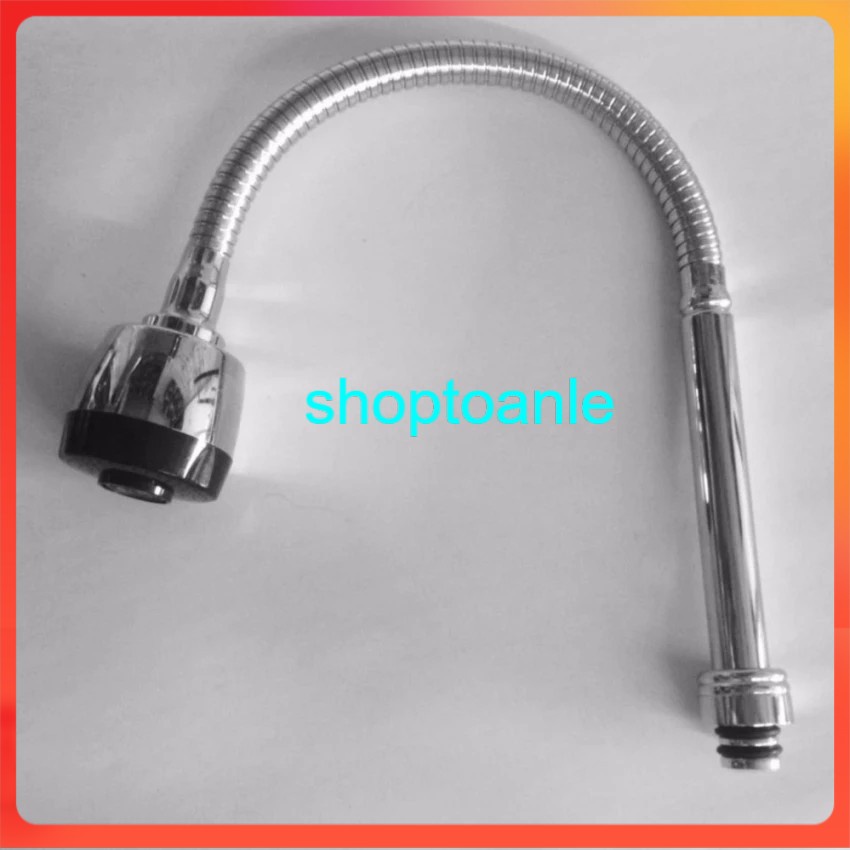 Cần mềm thay thế ren 27mm cho vòi chậu rửa bát có đầu công tắc chỉnh chế độ nước