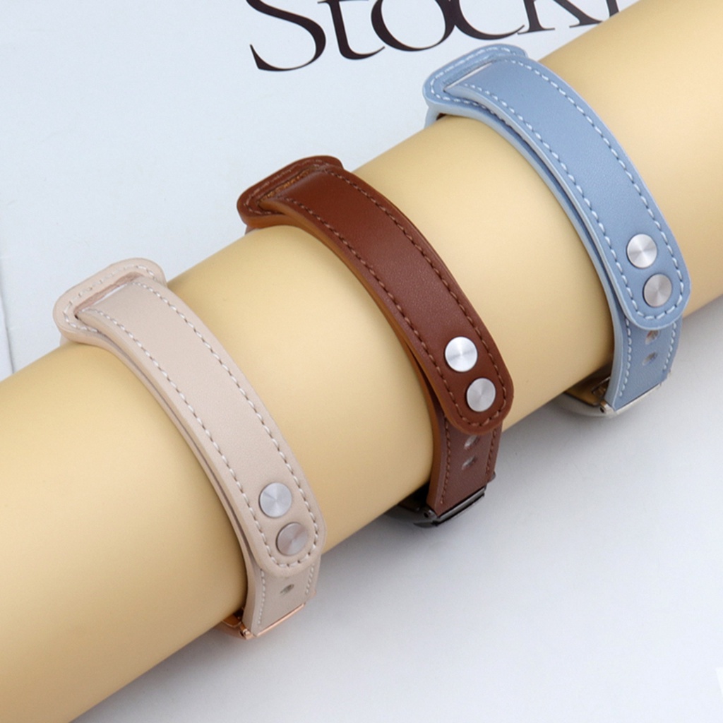 Dây Đeo Thay Thế Chất Liệu Da Bò Cho Xiaomi Mi Band 7 Mi Band 6 / 5 / 4 / 3