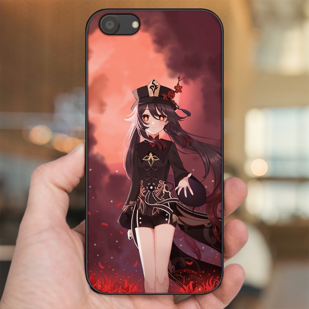 Ốp lưng Oppo A83 viền đen in hình Hutao Genshin Impact