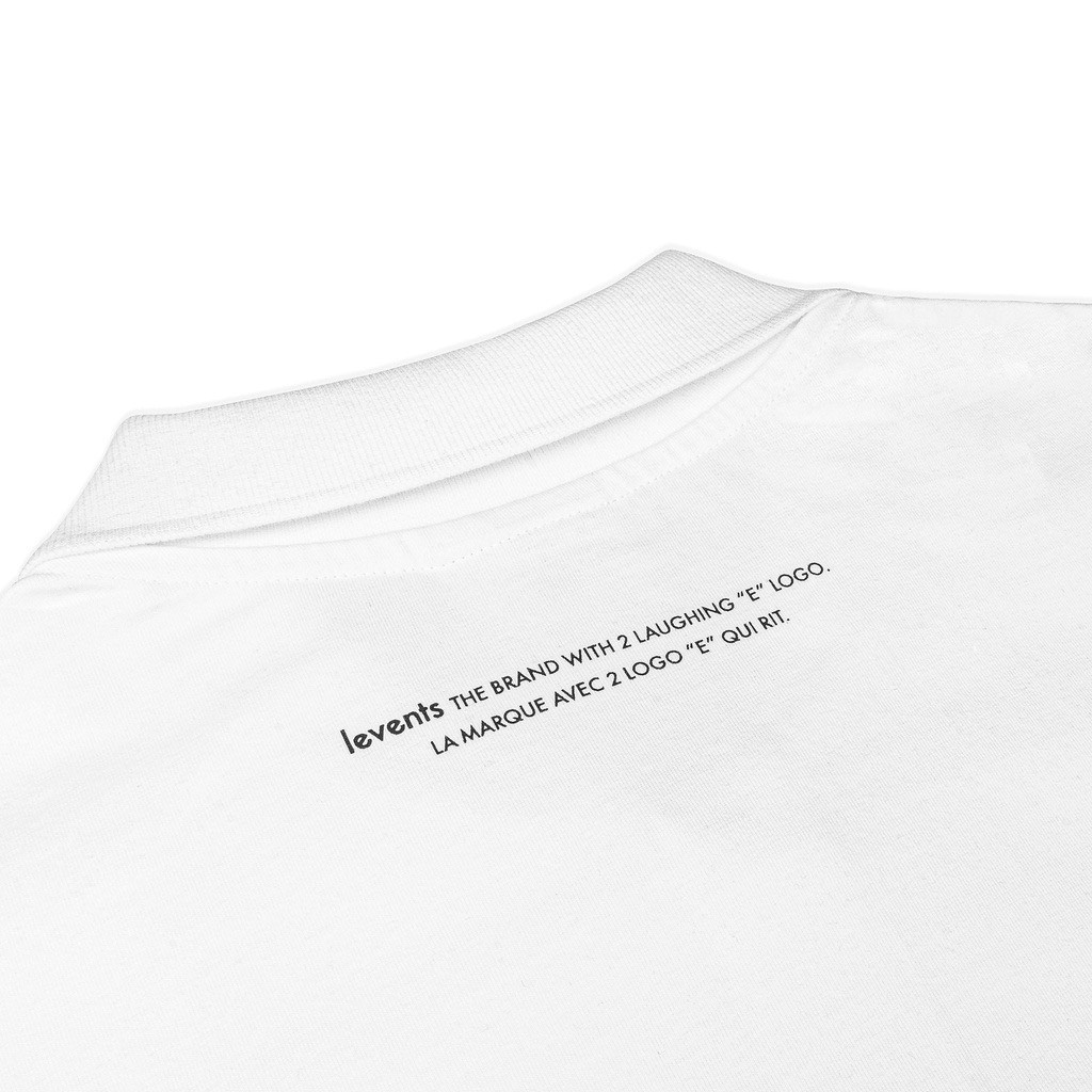 Áo thun Polo Le.vents Minilogo trắng đen