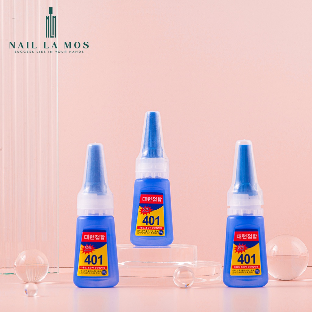 Keo 401 dán móng nail (20g) - Keo dán đa năng Hàn Quốc loại tốt chuyên dụng cho dân làm móng