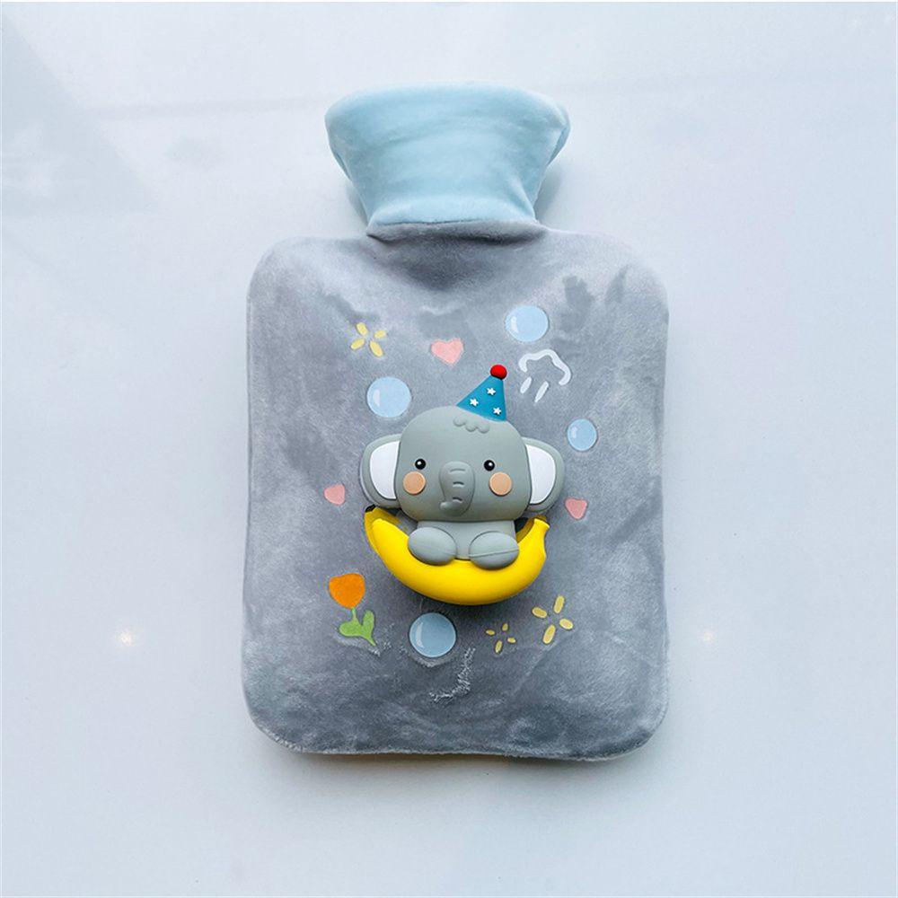 JUNE Túi Chườm Nước Nóng Phủ Lông Giữ Ấm Bụng Chống Cháy Nổ