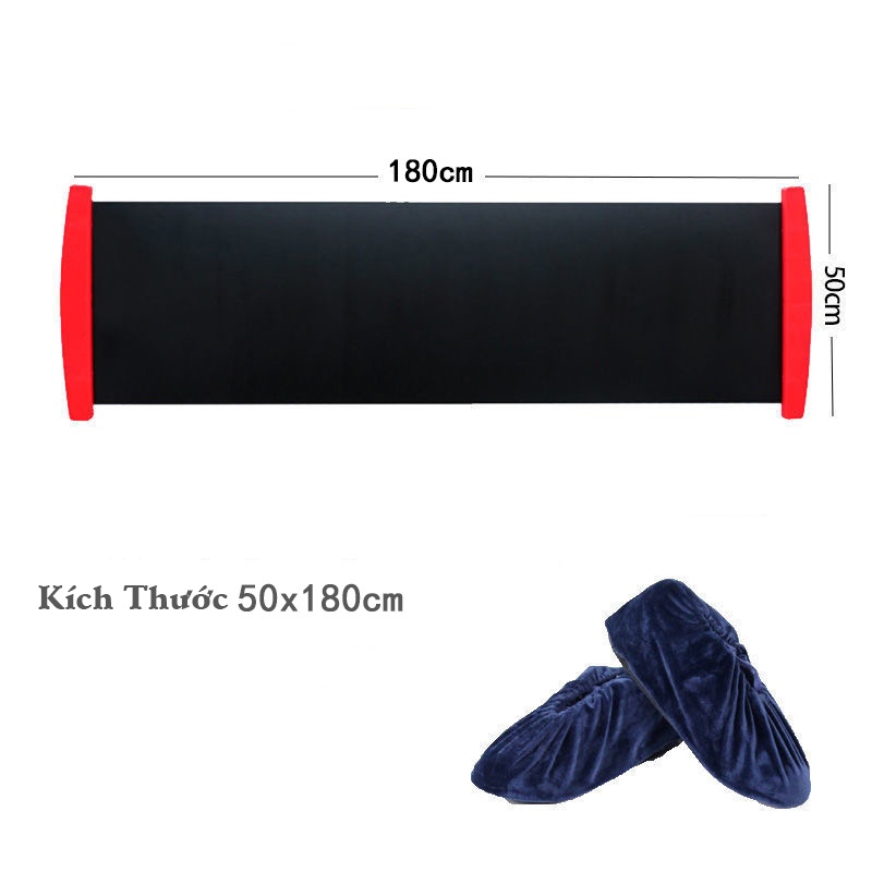 Thảm Trượt Loại Lớn 1.8m Thể Thao Kiêm Thảm Tập Yoga, Thảm Tập Thể Dục Tại Nhà Loại 1 Cao Cấp Tặng Kèm Giày Tập