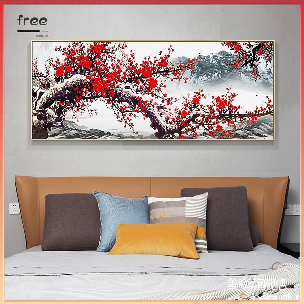 Tranh Đính Đá Kim Cương Toàn Bộ 5d Diy Hình Vẽ Hoa Đào