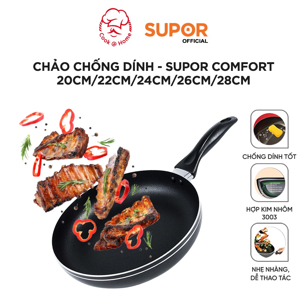 Chảo chống dính Supor Comfort F06A20 F06A22 F06A24 F06A26 F06A28 F06A30