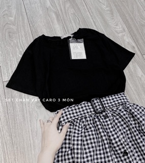 SET CHÂN VÁY CARO 3 MÓN