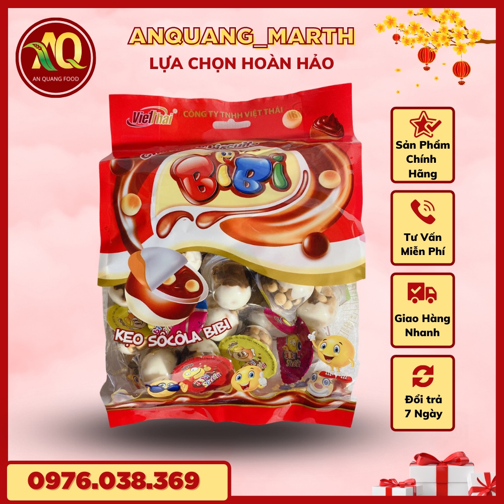 Kẹo socola ANQUANG_MARTH, kẹo sữa cốc BiBi gói 280gr-Hàng chất lượng