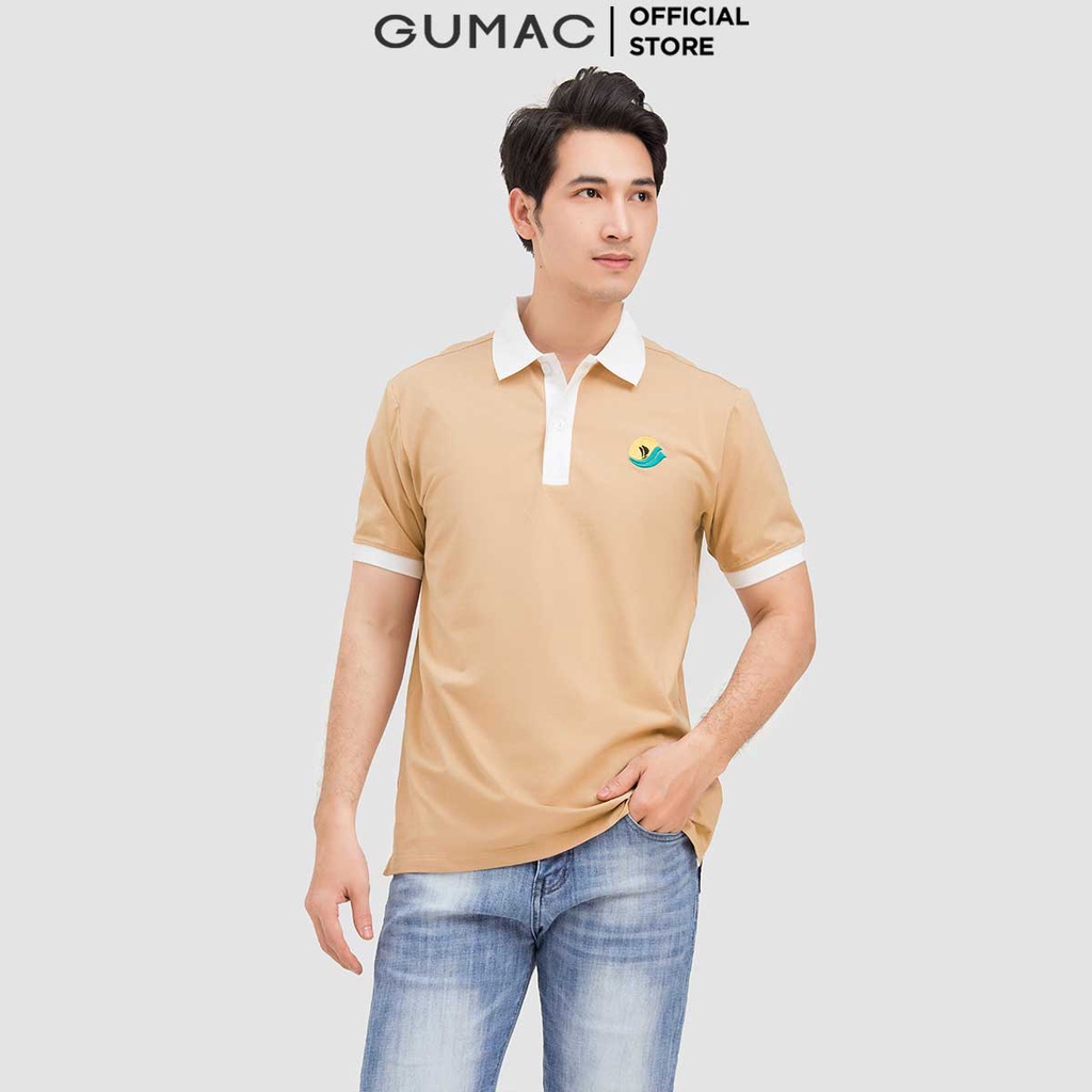 [Mã WABRGUM giảm 10% tối đa 30K đơn 99K] Áo thun polo nam phối bo cổ GUMAC ATNB6101