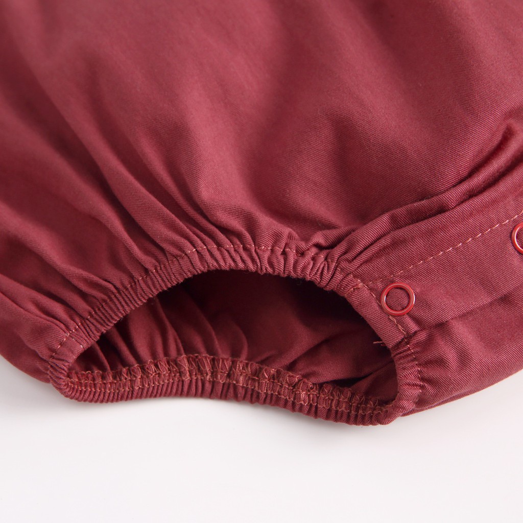 Sanlutoz Áo Liền Thân Sanlutoz Họa Tiết Bông Hoa Màu Đỏ Cho Bé Gái