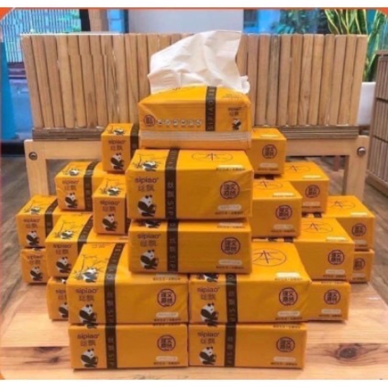 Mua 3 tặng 1- RẺ SỐC- Giấy ăn gấu trúc Sipiao chính hãng cao cấp  300 tờ - Lẻ 1 gói - Hanayuki Asia