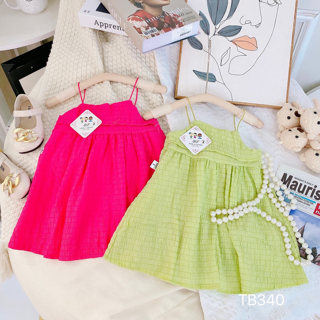 VAY40 - Váy bé gái, Váy 2 dây xòe, chất xốp cho bé từ 8-18kg, Richkid123