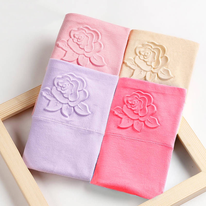 Set 4 quần lót cotton lưng cao định hình cơ thể cho nữ