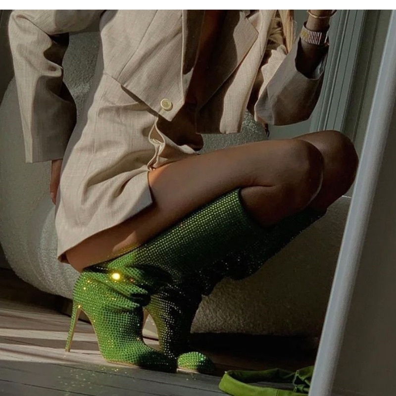 BOOTS CAO GÓT ĐÍNH ĐÁ LẤP LÁNH