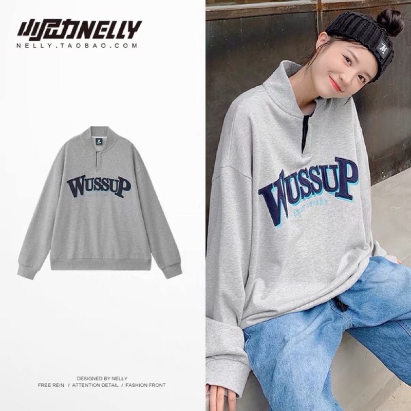 Áo sweater nelly chất dày dặn sale (có sẵn) wussup stay street wsw005