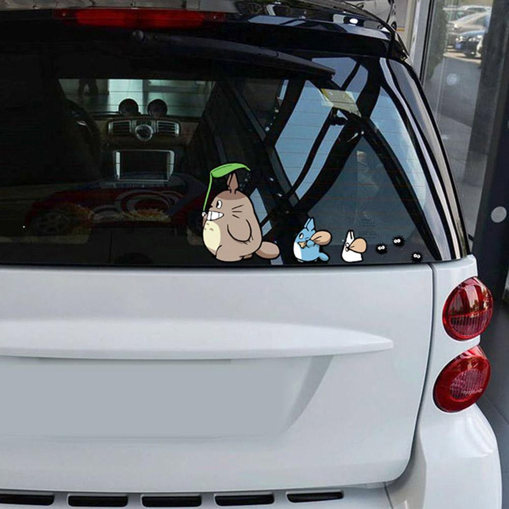 Miếng Dán Trang Trí Xe Hơi Hình Totoro Phản Quang Vui Nhộn