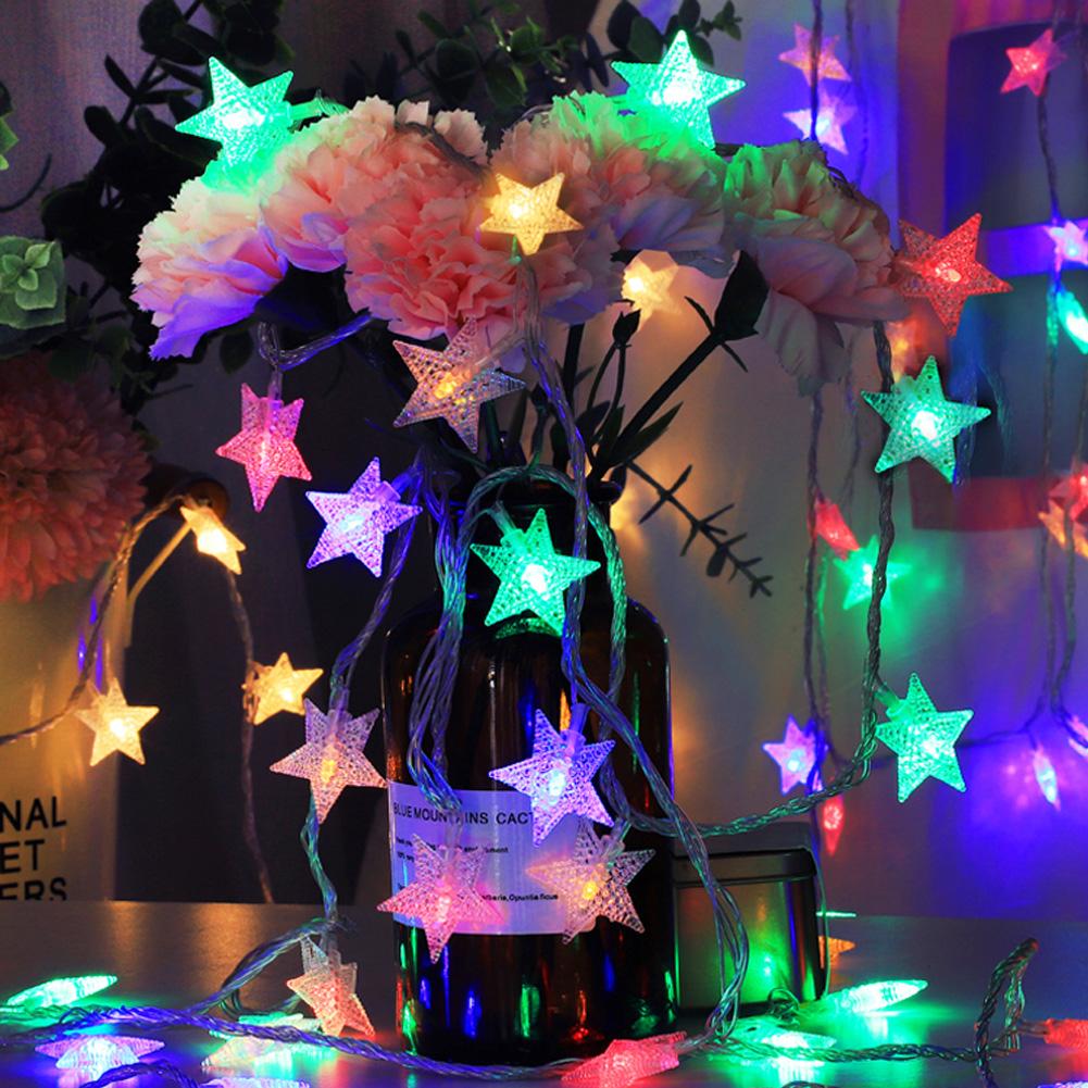 HN Đèn LED ngôi sao Chuỗi vòng hoa cổ tích Đèn trang trí cho bữa tiệc sinh nhật trong vườn