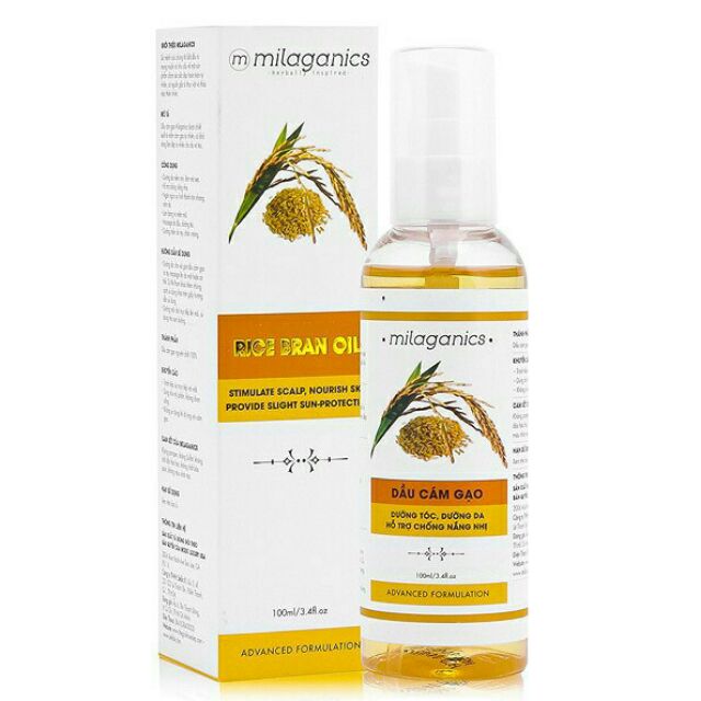 Dầu cám gạo Milaganics 100ml