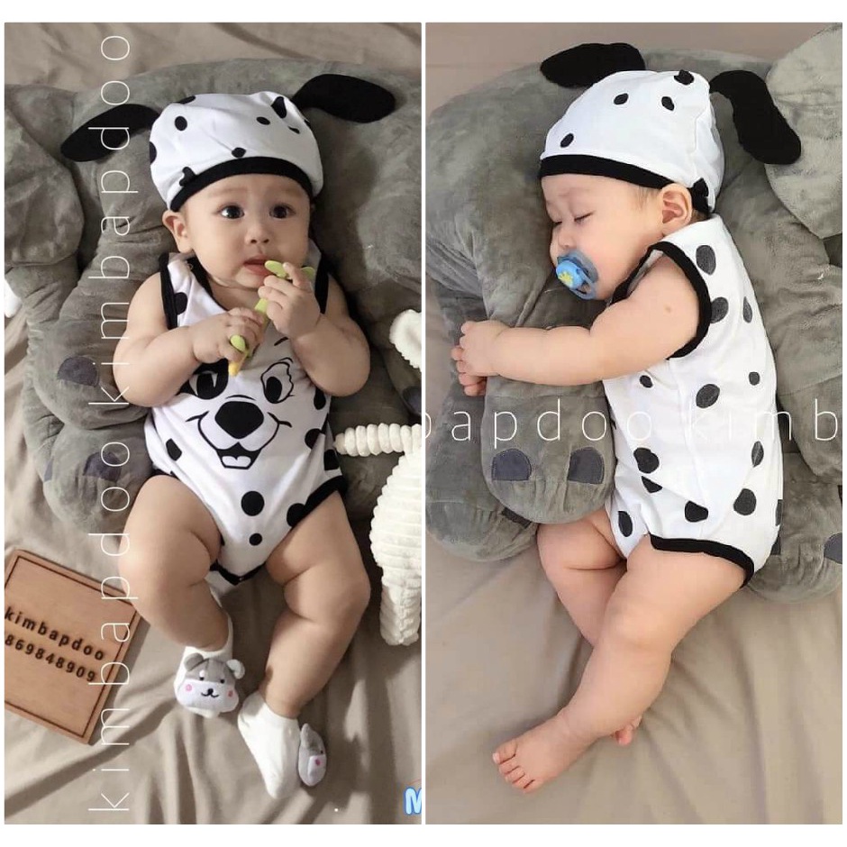 Bộ Bodysuit Chip Chó Đốm Cho Bé - BDS_CHODOM