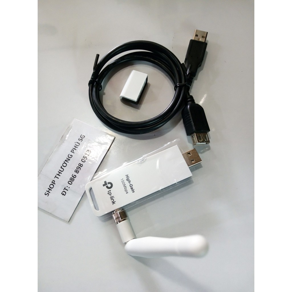 Thiết bị thu Wifi TP-Link TL-WN722N - 150Mbps Wireless N USB Adapter - Anten rời xoay 180 độ.