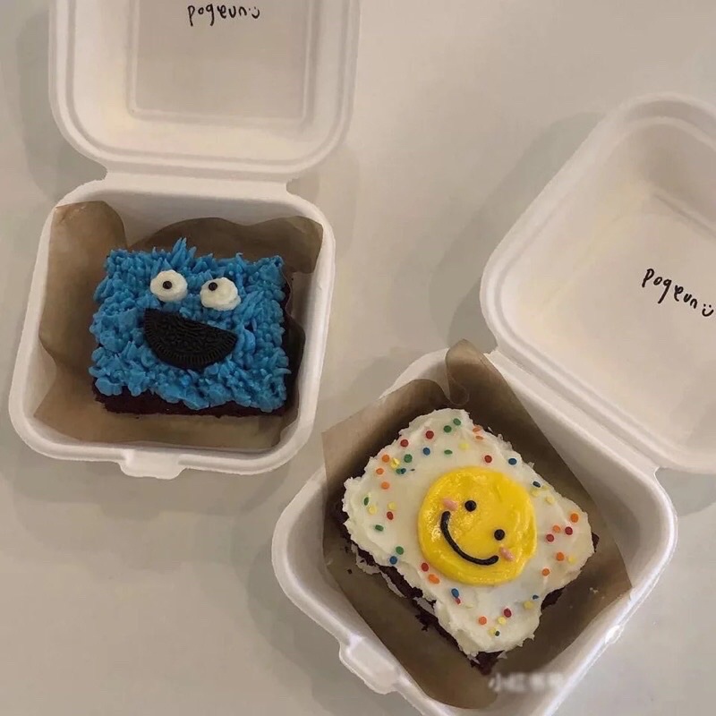Hộp Bã Mía vuông đựng Bánh, Hamburger dùng một lần Kích thước: 15*15*8cm | Đáy: 9*9cm